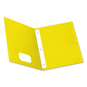 Oxford Twin-Pocket Folders with 3 Fasteners, 0.5" Capacity, 11 x 8.5, Yellow, 25/Box (57709)