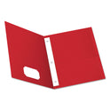 Oxford Twin-Pocket Folders with 3 Fasteners, 0.5" Capacity, 11 x 8.5, Red, 25/Box (57711)