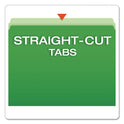 Pendaflex Colored File Folders, Straight Tabs, Letter Size, Green/Light Green, 100/Box (152BGR)