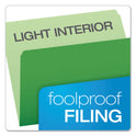 Pendaflex Colored File Folders, Straight Tabs, Letter Size, Green/Light Green, 100/Box (152BGR)