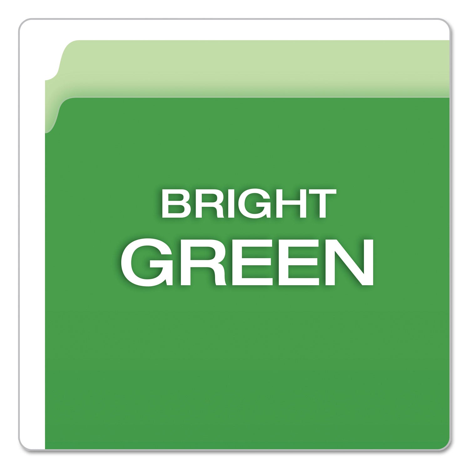 Pendaflex Colored File Folders, Straight Tabs, Letter Size, Green/Light Green, 100/Box (152BGR)