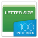 Pendaflex Colored File Folders, Straight Tabs, Letter Size, Green/Light Green, 100/Box (152BGR)
