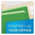 Pendaflex Colored File Folders, Straight Tabs, Letter Size, Green/Light Green, 100/Box (152BGR)