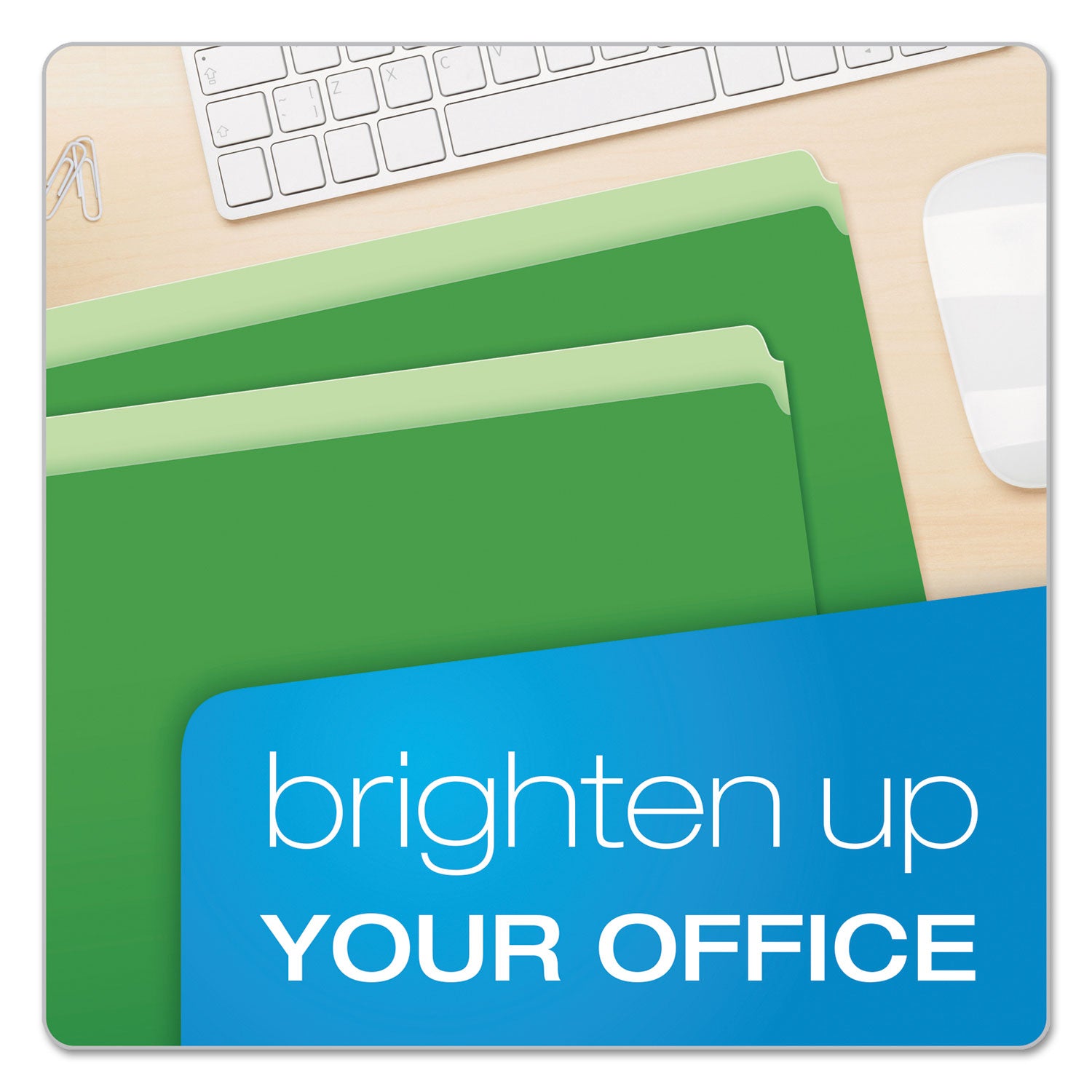 Pendaflex Colored File Folders, Straight Tabs, Letter Size, Green/Light Green, 100/Box (152BGR)