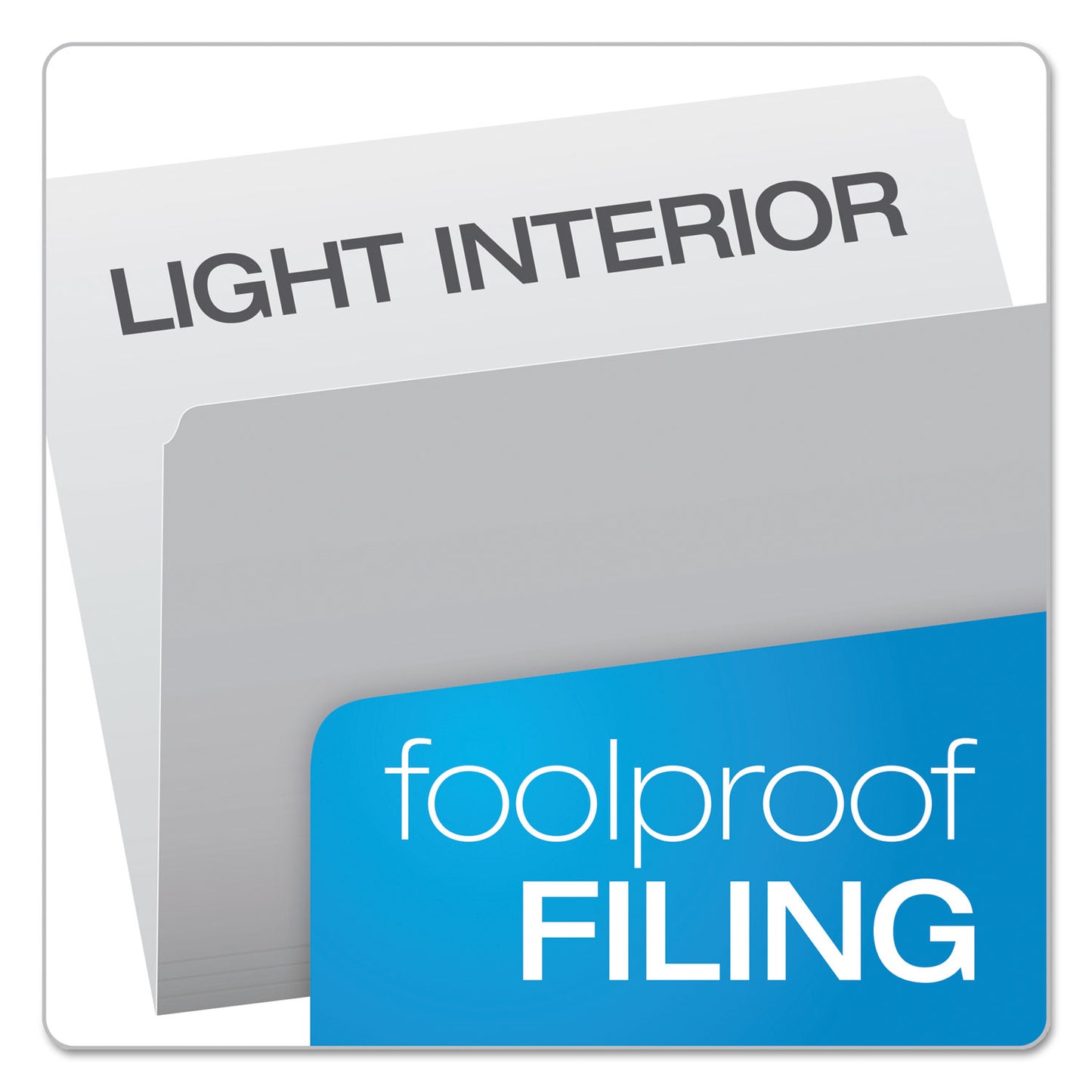 Pendaflex Colored File Folders, Straight Tabs, Letter Size, Gray/Light Gray, 100/Box (152GRA)