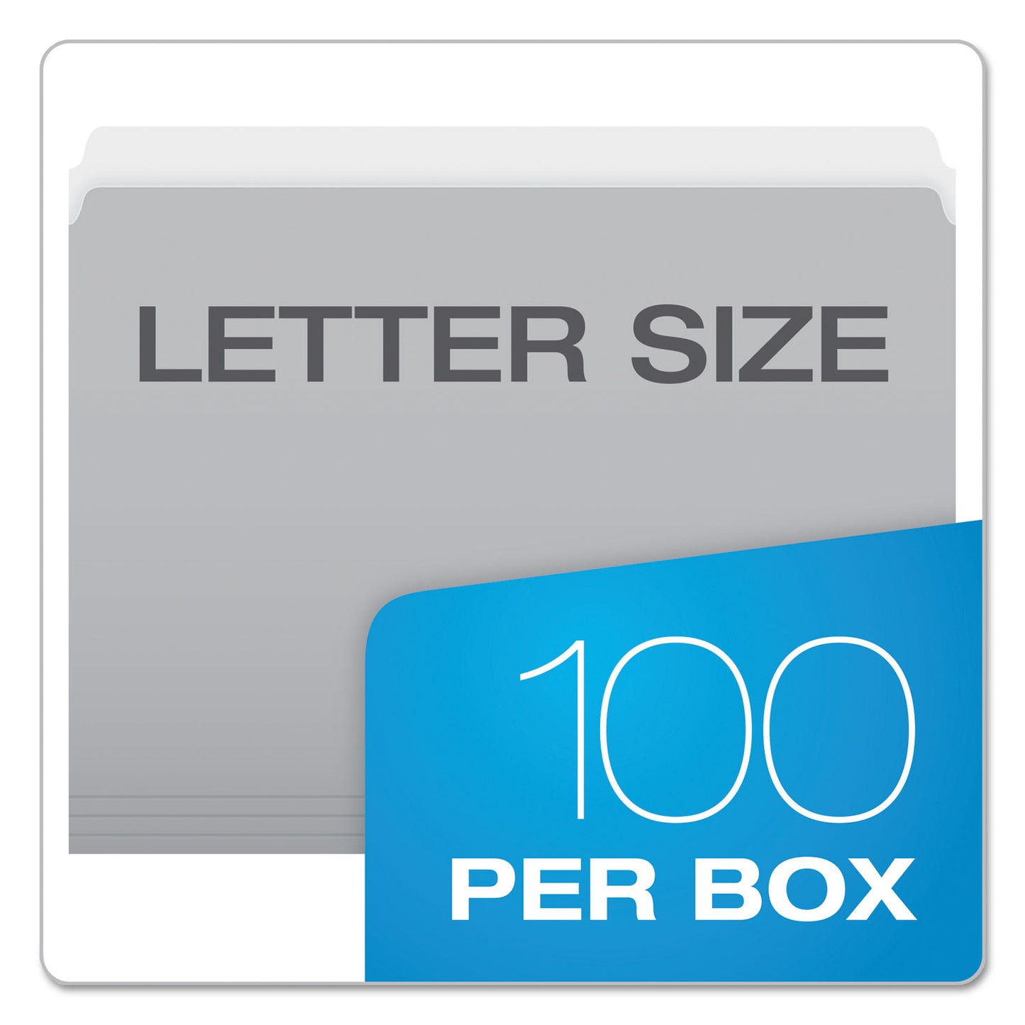 Pendaflex Colored File Folders, Straight Tabs, Letter Size, Gray/Light Gray, 100/Box (152GRA)