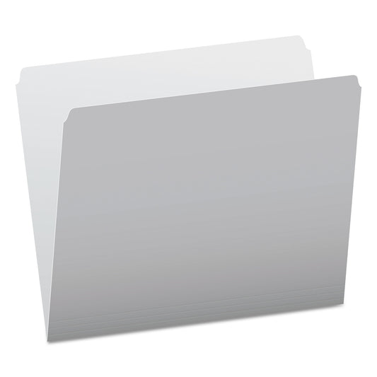 Pendaflex Colored File Folders, Straight Tabs, Letter Size, Gray/Light Gray, 100/Box (152GRA)