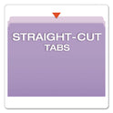 Pendaflex Colored File Folders, Straight Tabs, Letter Size, Lavender/Light Lavender, 100/Box (152LAV)