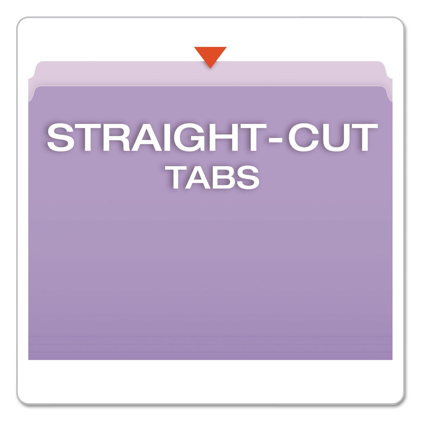 Pendaflex Colored File Folders, Straight Tabs, Letter Size, Lavender/Light Lavender, 100/Box (152LAV)
