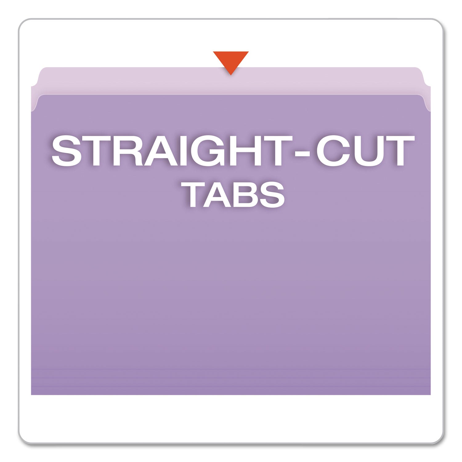 Pendaflex Colored File Folders, Straight Tabs, Letter Size, Lavender/Light Lavender, 100/Box (152LAV)