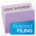 Pendaflex Colored File Folders, Straight Tabs, Letter Size, Lavender/Light Lavender, 100/Box (152LAV)
