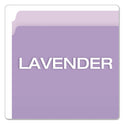 Pendaflex Colored File Folders, Straight Tabs, Letter Size, Lavender/Light Lavender, 100/Box (152LAV)