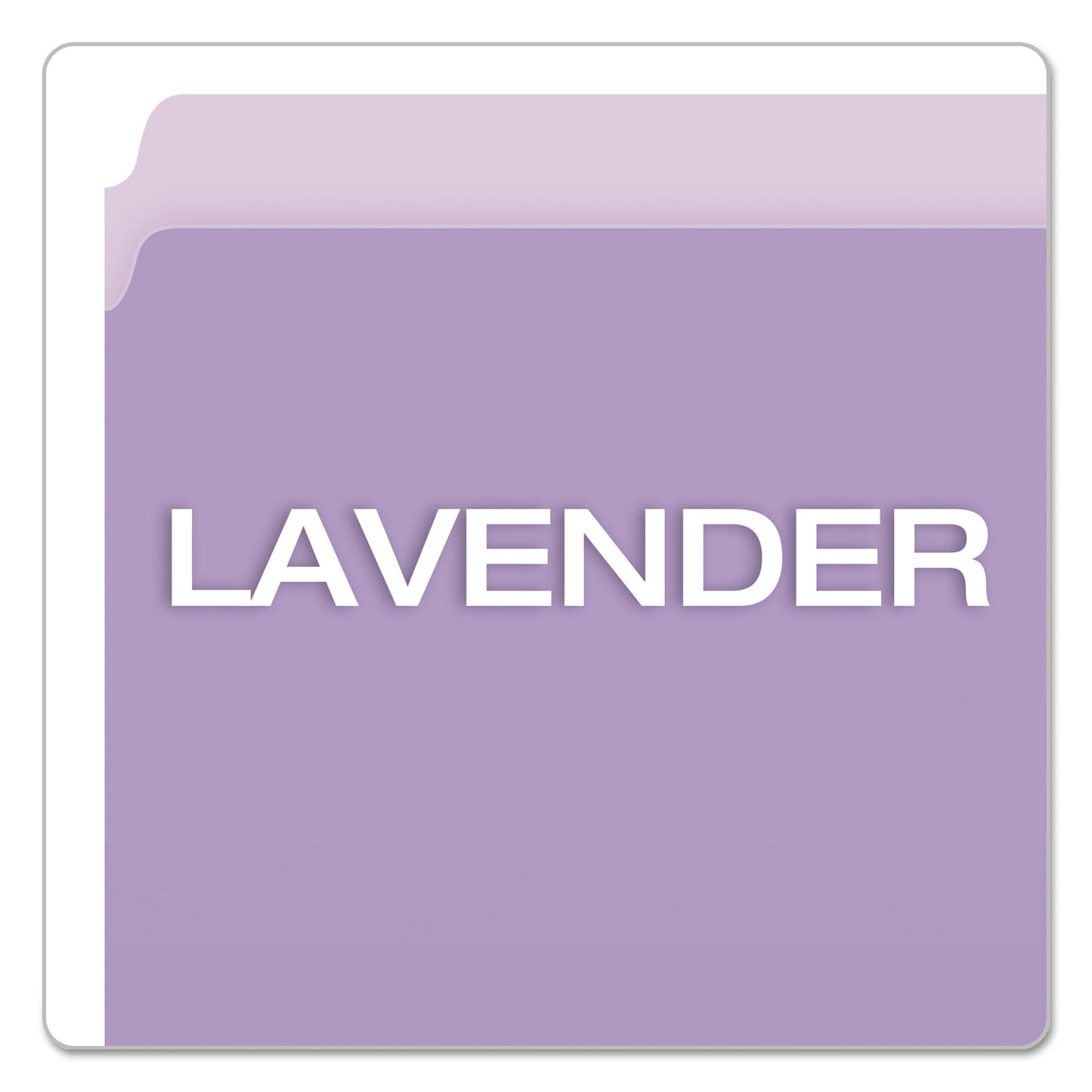 Pendaflex Colored File Folders, Straight Tabs, Letter Size, Lavender/Light Lavender, 100/Box (152LAV)