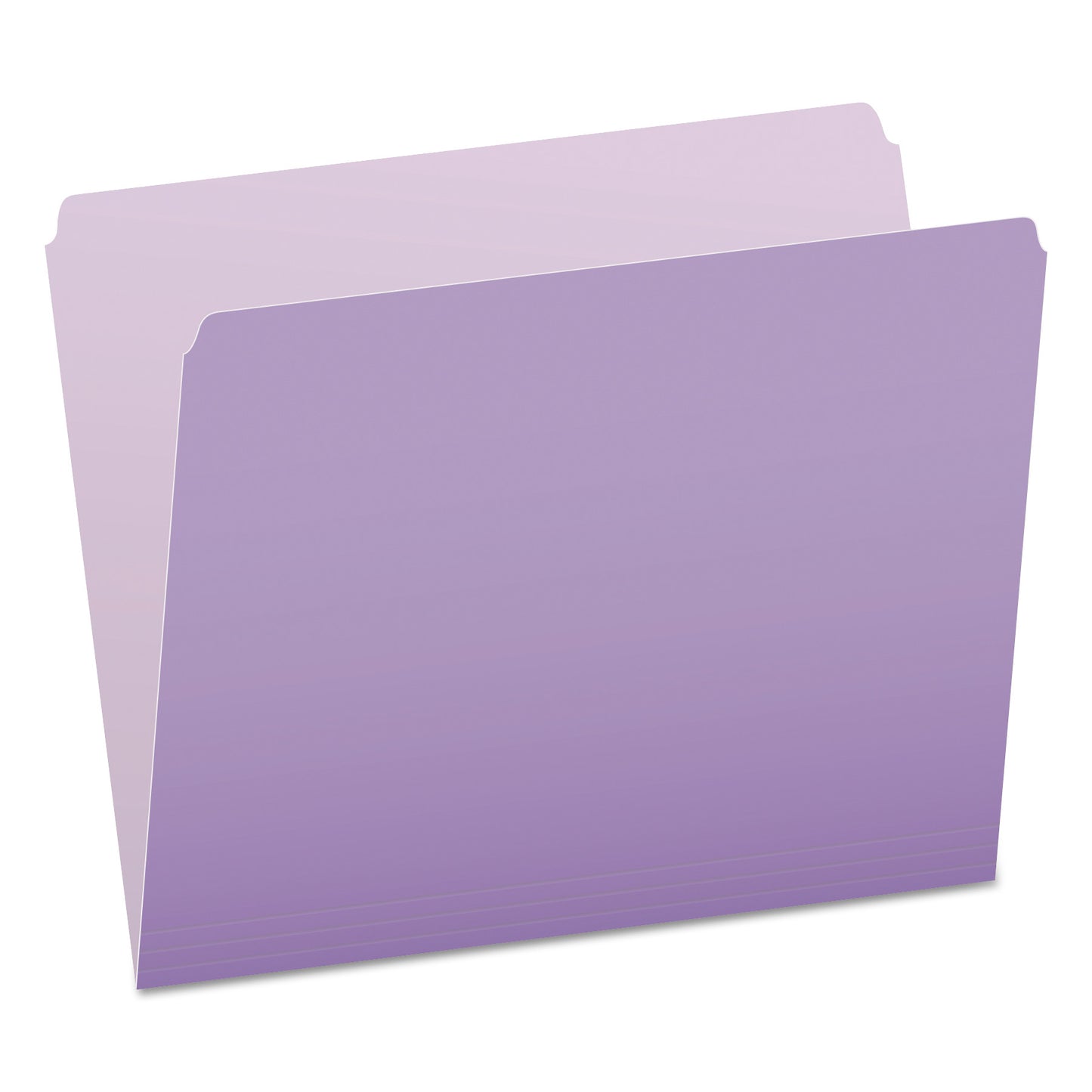 Pendaflex Colored File Folders, Straight Tabs, Letter Size, Lavender/Light Lavender, 100/Box (152LAV)