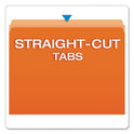 Pendaflex Colored File Folders, Straight Tabs, Letter Size, Orange/Light Orange, 100/Box (152ORA)