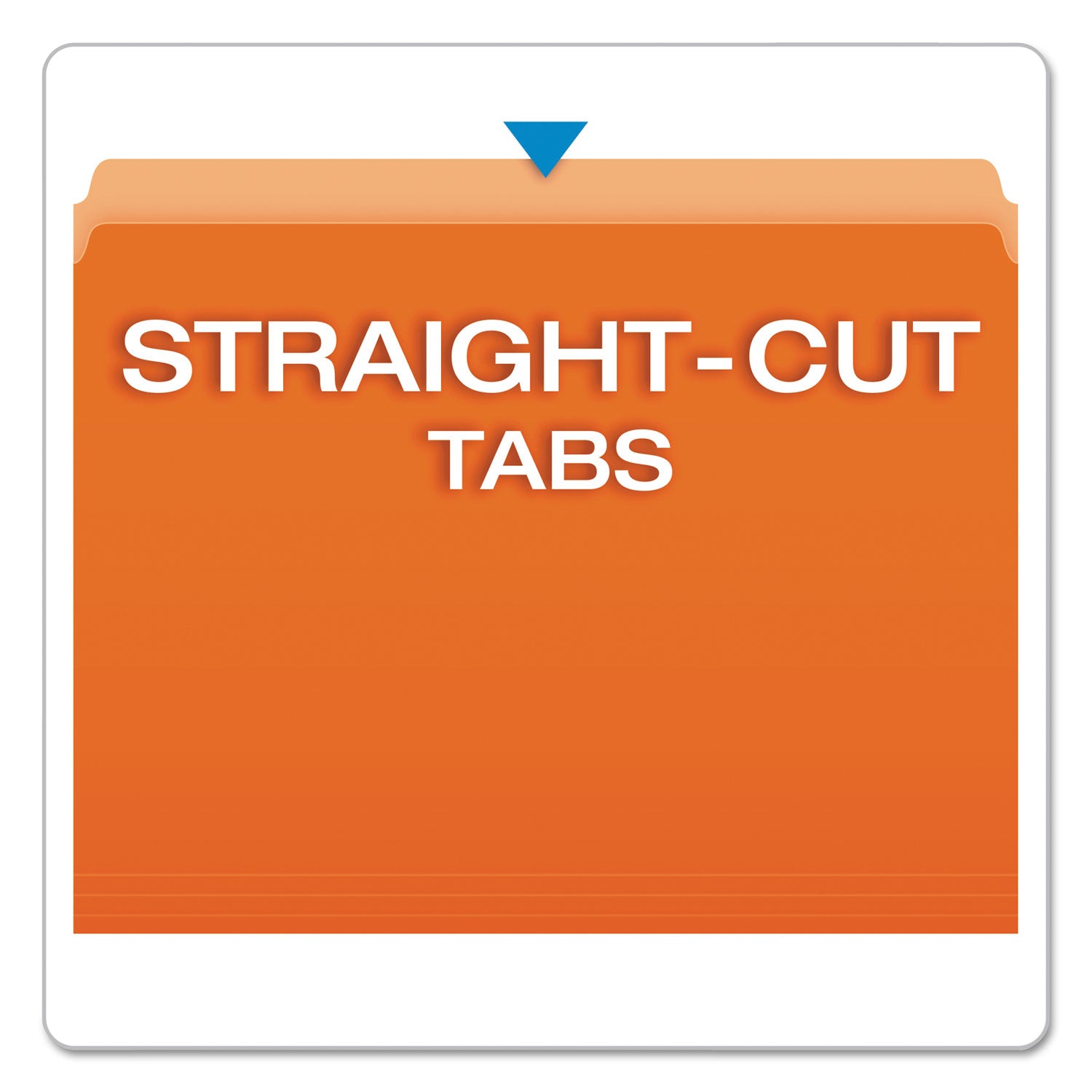 Pendaflex Colored File Folders, Straight Tabs, Letter Size, Orange/Light Orange, 100/Box (152ORA)