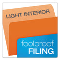 Pendaflex Colored File Folders, Straight Tabs, Letter Size, Orange/Light Orange, 100/Box (152ORA)