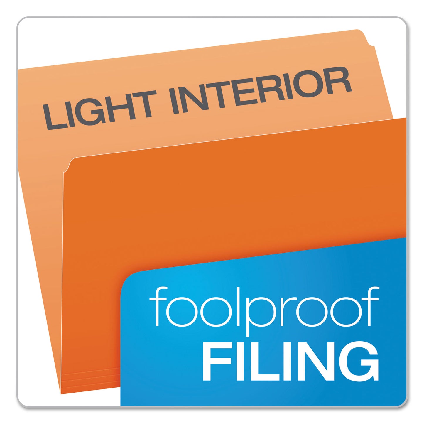 Pendaflex Colored File Folders, Straight Tabs, Letter Size, Orange/Light Orange, 100/Box (152ORA)