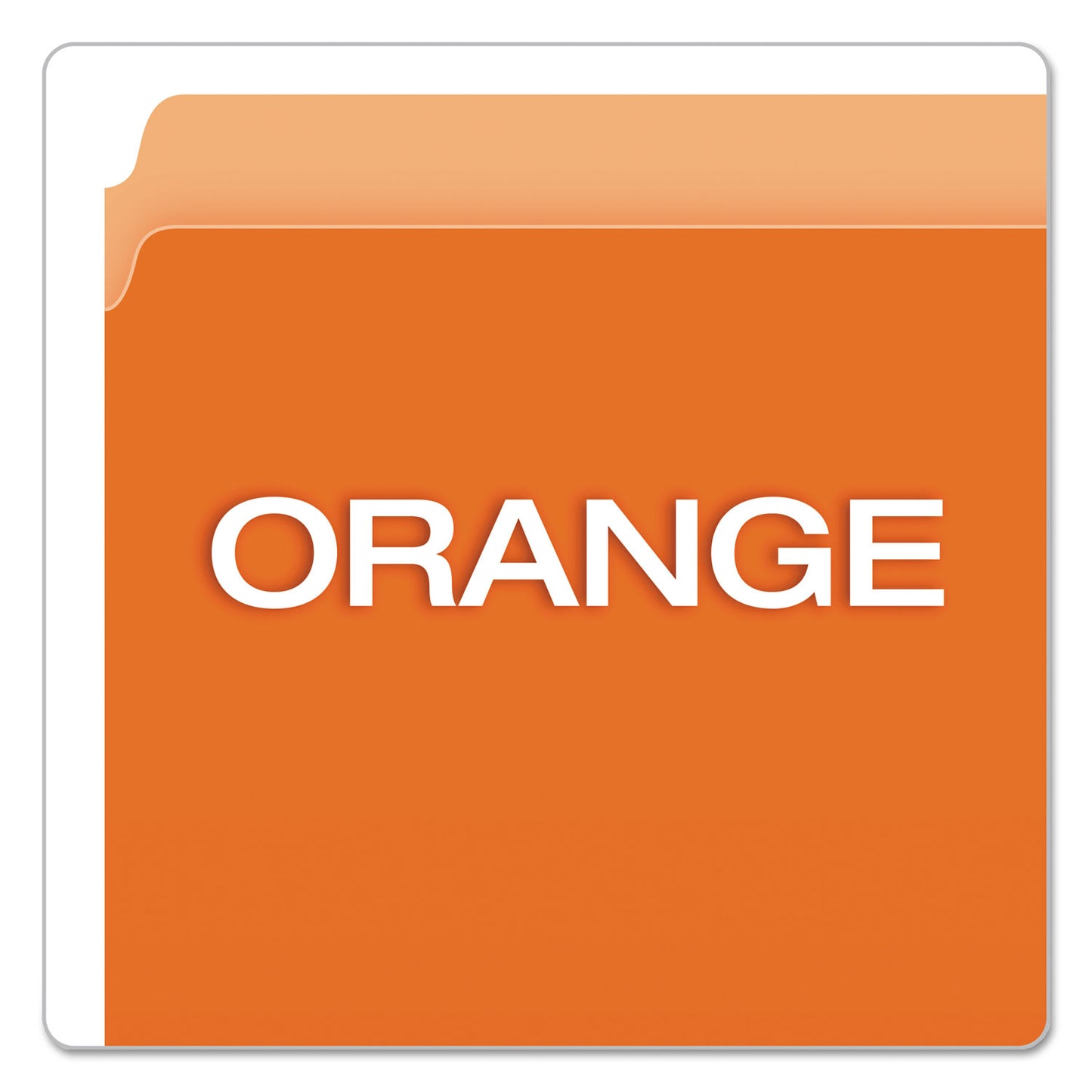 Pendaflex Colored File Folders, Straight Tabs, Letter Size, Orange/Light Orange, 100/Box (152ORA)