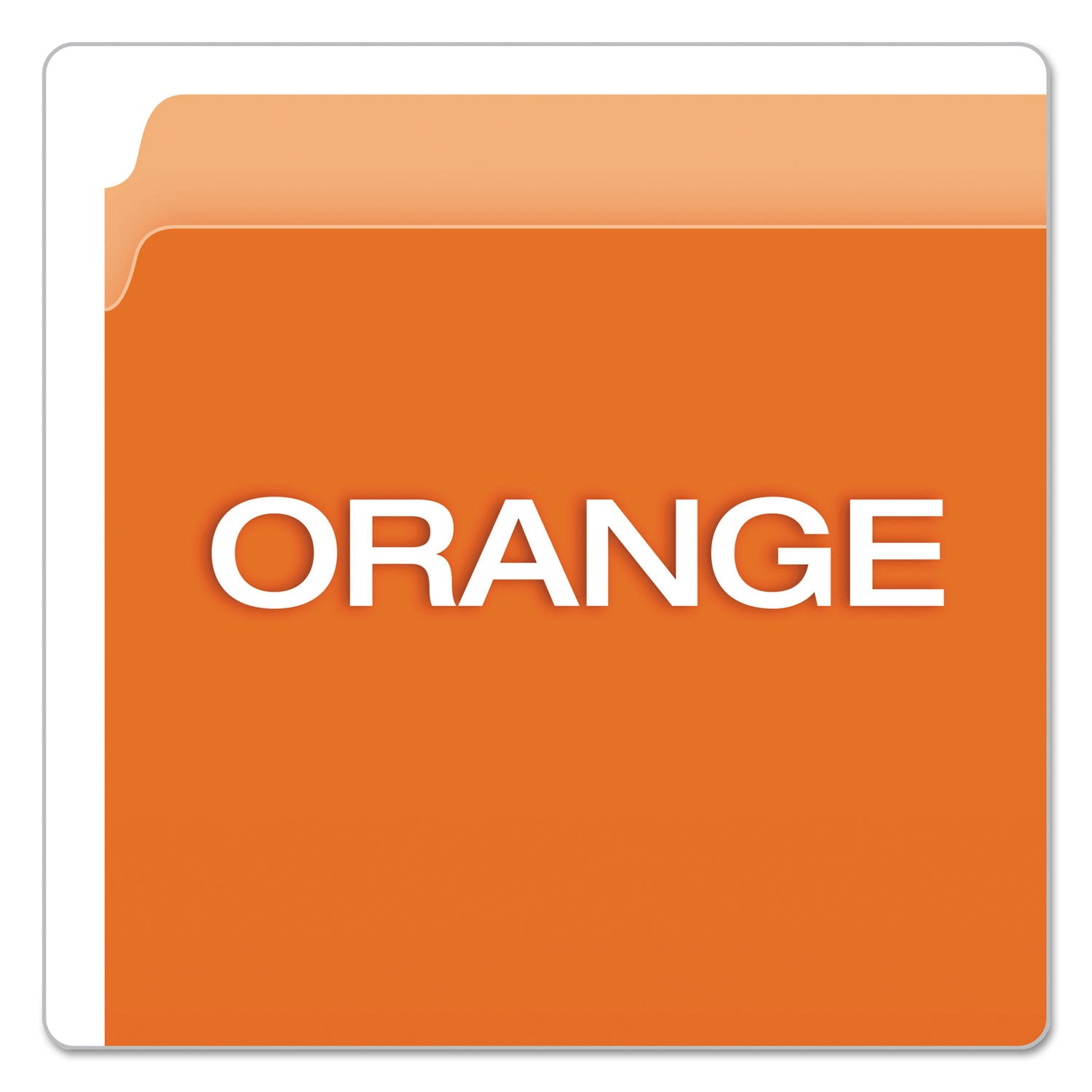 Pendaflex Colored File Folders, Straight Tabs, Letter Size, Orange/Light Orange, 100/Box (152ORA)
