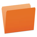 Pendaflex Colored File Folders, Straight Tabs, Letter Size, Orange/Light Orange, 100/Box (152ORA)