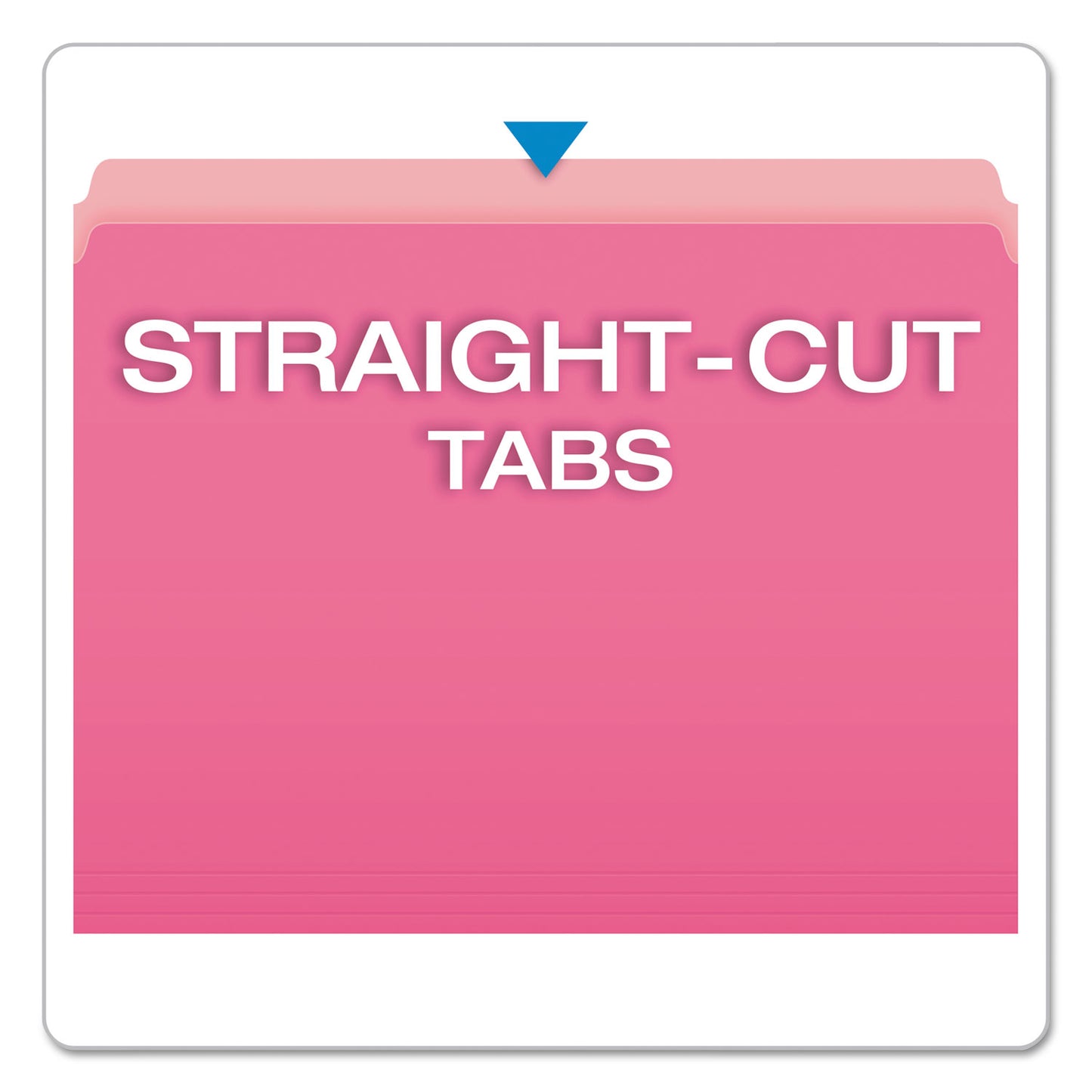 Pendaflex Colored File Folders, Straight Tabs, Letter Size, Pink/Light Pink, 100/Box (152PIN)