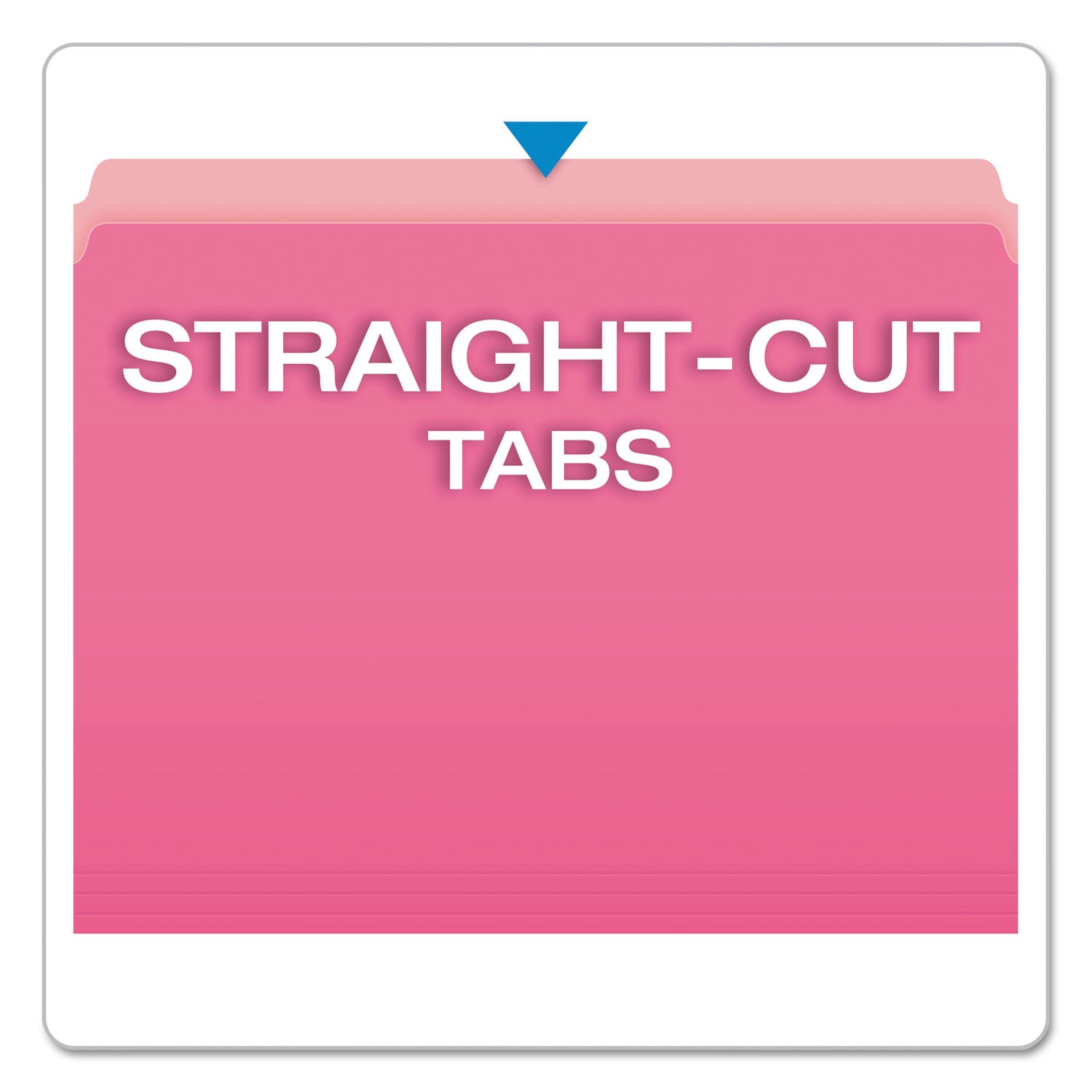 Pendaflex Colored File Folders, Straight Tabs, Letter Size, Pink/Light Pink, 100/Box (152PIN)