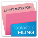 Pendaflex Colored File Folders, Straight Tabs, Letter Size, Pink/Light Pink, 100/Box (152PIN)
