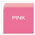 Pendaflex Colored File Folders, Straight Tabs, Letter Size, Pink/Light Pink, 100/Box (152PIN)