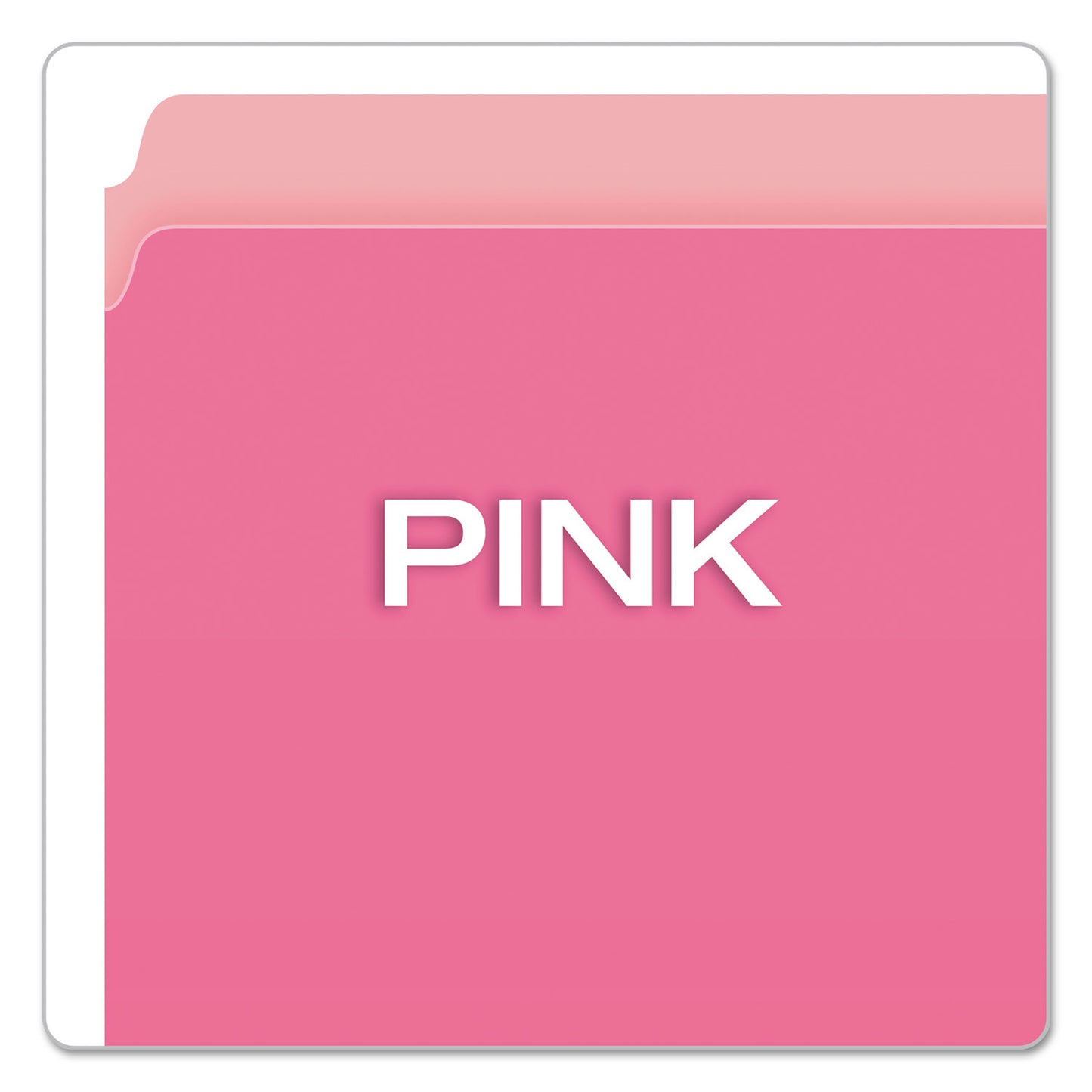 Pendaflex Colored File Folders, Straight Tabs, Letter Size, Pink/Light Pink, 100/Box (152PIN)