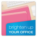 Pendaflex Colored File Folders, Straight Tabs, Letter Size, Pink/Light Pink, 100/Box (152PIN)