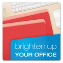 Pendaflex Colored File Folders, Straight Tabs, Letter Size, Red/Light Red, 100/Box (152RED)