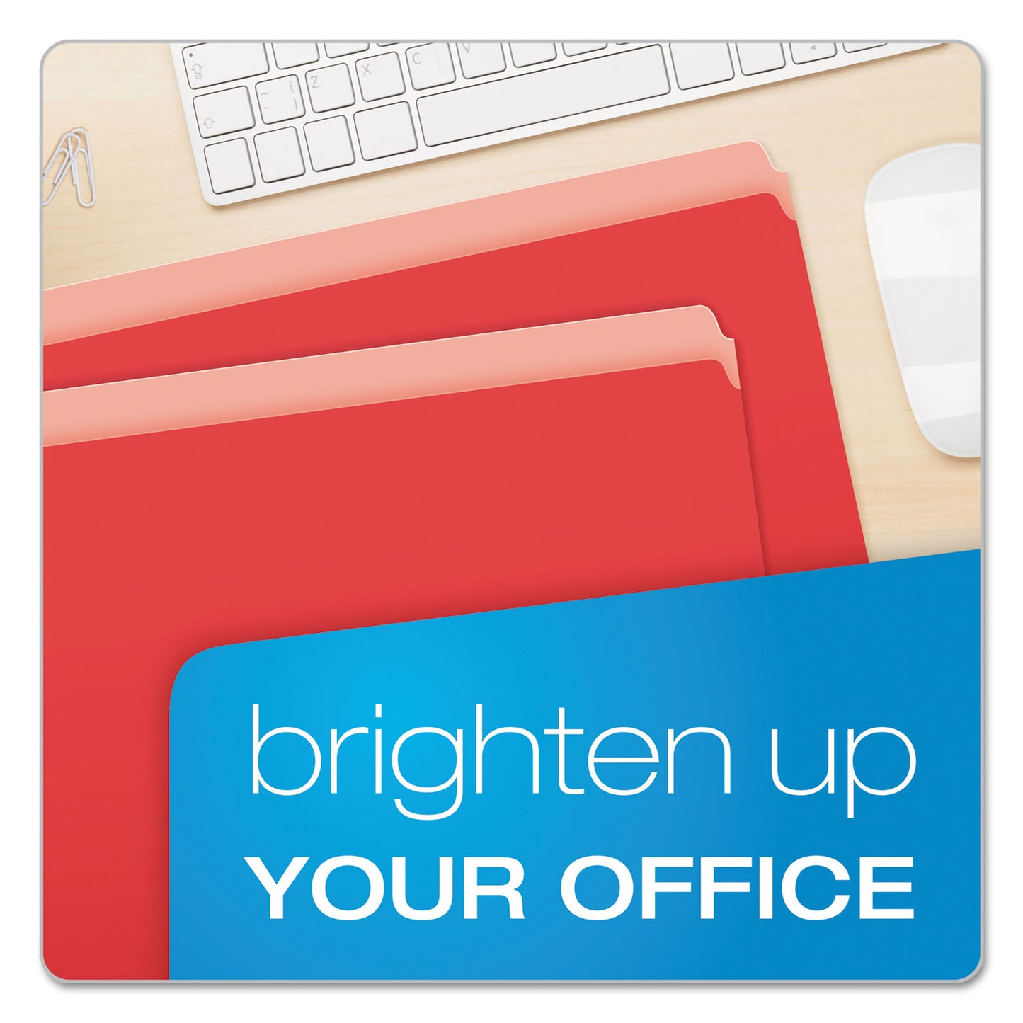 Pendaflex Colored File Folders, Straight Tabs, Letter Size, Red/Light Red, 100/Box (152RED)