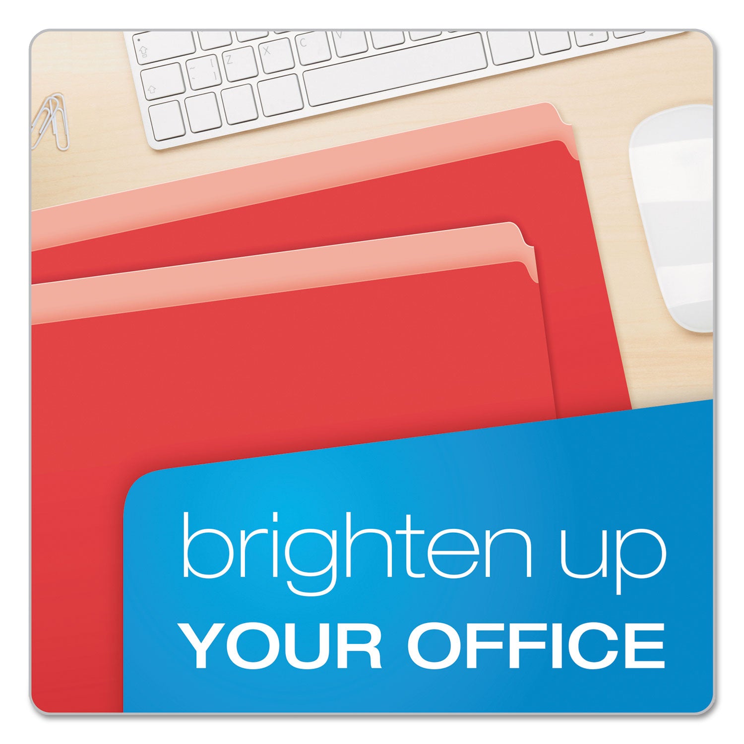 Pendaflex Colored File Folders, Straight Tabs, Letter Size, Red/Light Red, 100/Box (152RED)