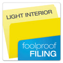 Pendaflex Colored File Folders, Straight Tabs, Letter Size, Yellow/Light Yellow, 100/Box (152YEL)