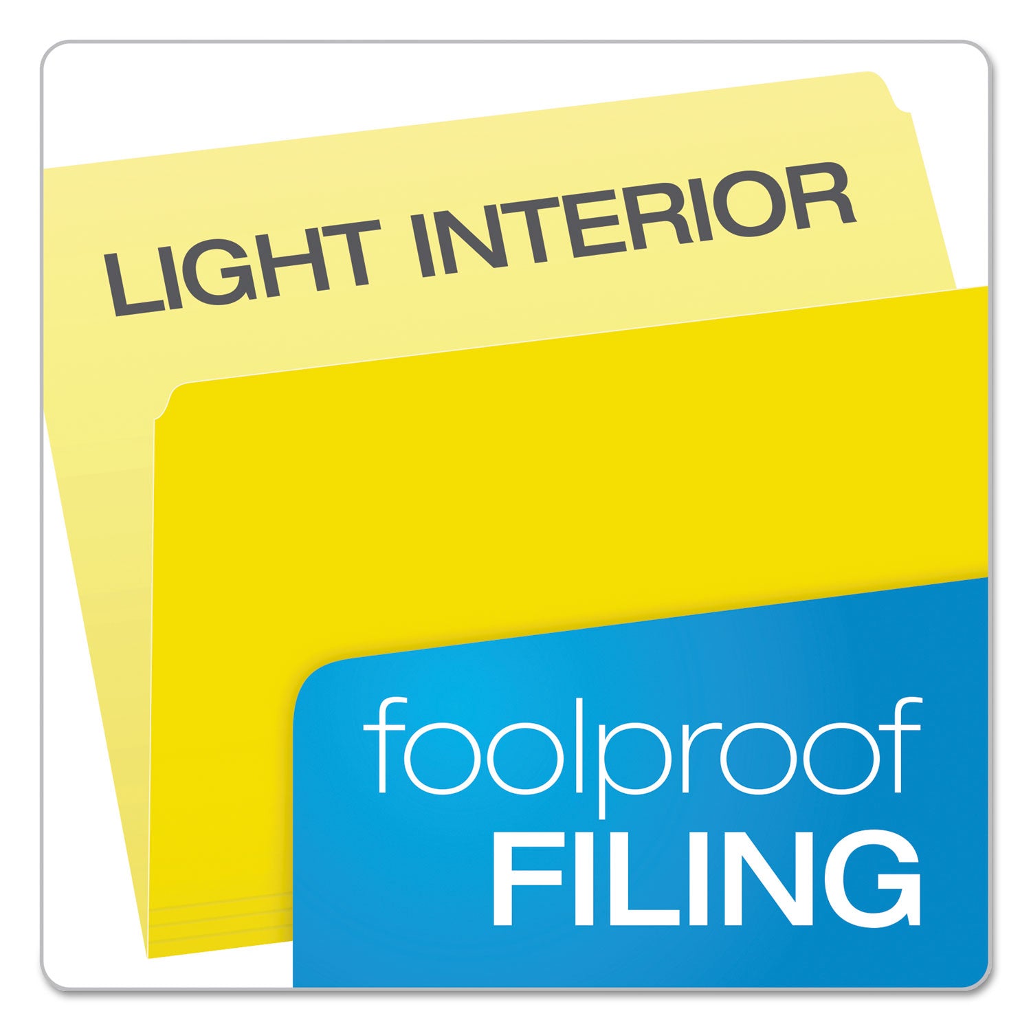 Pendaflex Colored File Folders, Straight Tabs, Letter Size, Yellow/Light Yellow, 100/Box (152YEL)