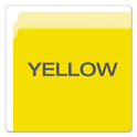 Pendaflex Colored File Folders, Straight Tabs, Letter Size, Yellow/Light Yellow, 100/Box (152YEL)