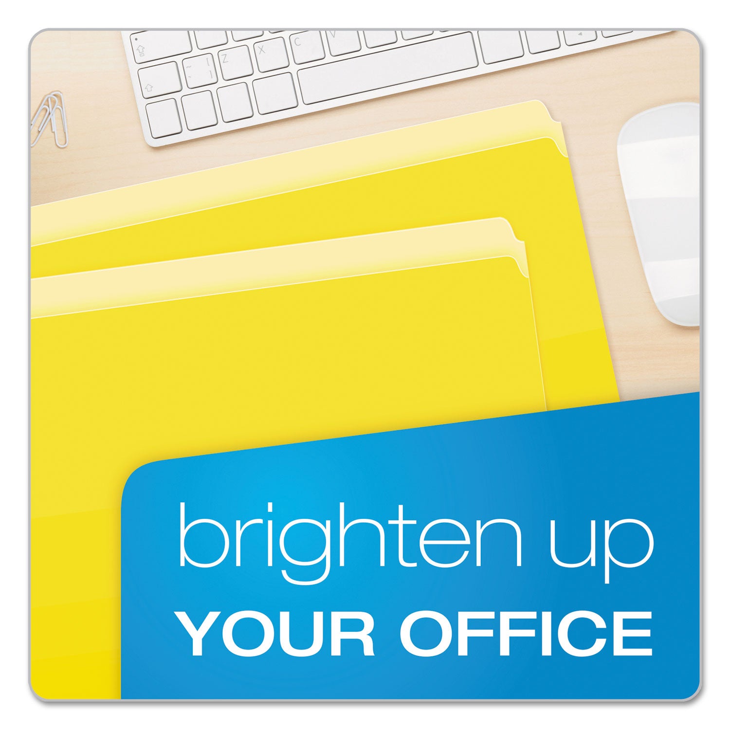 Pendaflex Colored File Folders, Straight Tabs, Letter Size, Yellow/Light Yellow, 100/Box (152YEL)