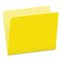 Pendaflex Colored File Folders, Straight Tabs, Letter Size, Yellow/Light Yellow, 100/Box (152YEL)