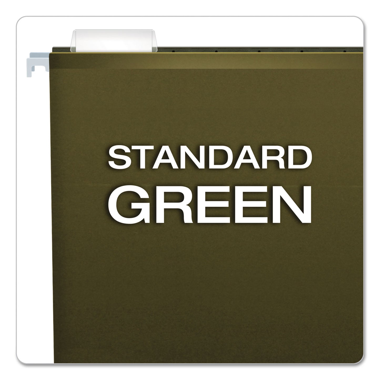 Pendaflex Extra Capacity Reinforced Hanging File Folders with Box Bottom, 2" Capacity, Letter Size, 1/5-Cut Tabs, Green, 25/Box (4152X2)