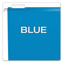 Pendaflex Extra Capacity Reinforced Hanging File Folders with Box Bottom, 2" Capacity, Legal Size, 1/5-Cut Tabs, Blue, 25/Box (4153X2BLU)