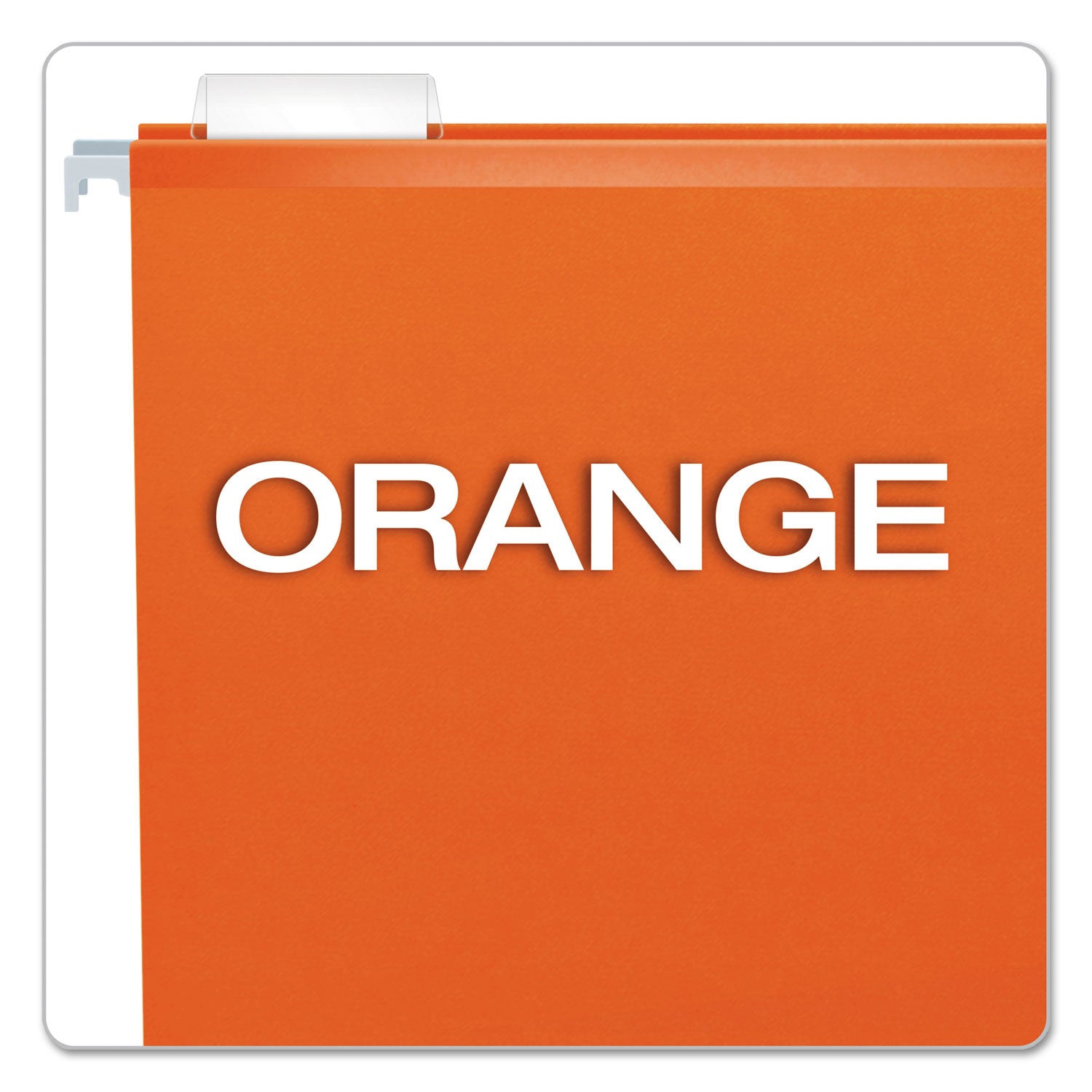 Pendaflex Colored Reinforced Hanging Folders, Legal Size, 1/5-Cut Tabs, Orange, 25/Box (415315ORA)