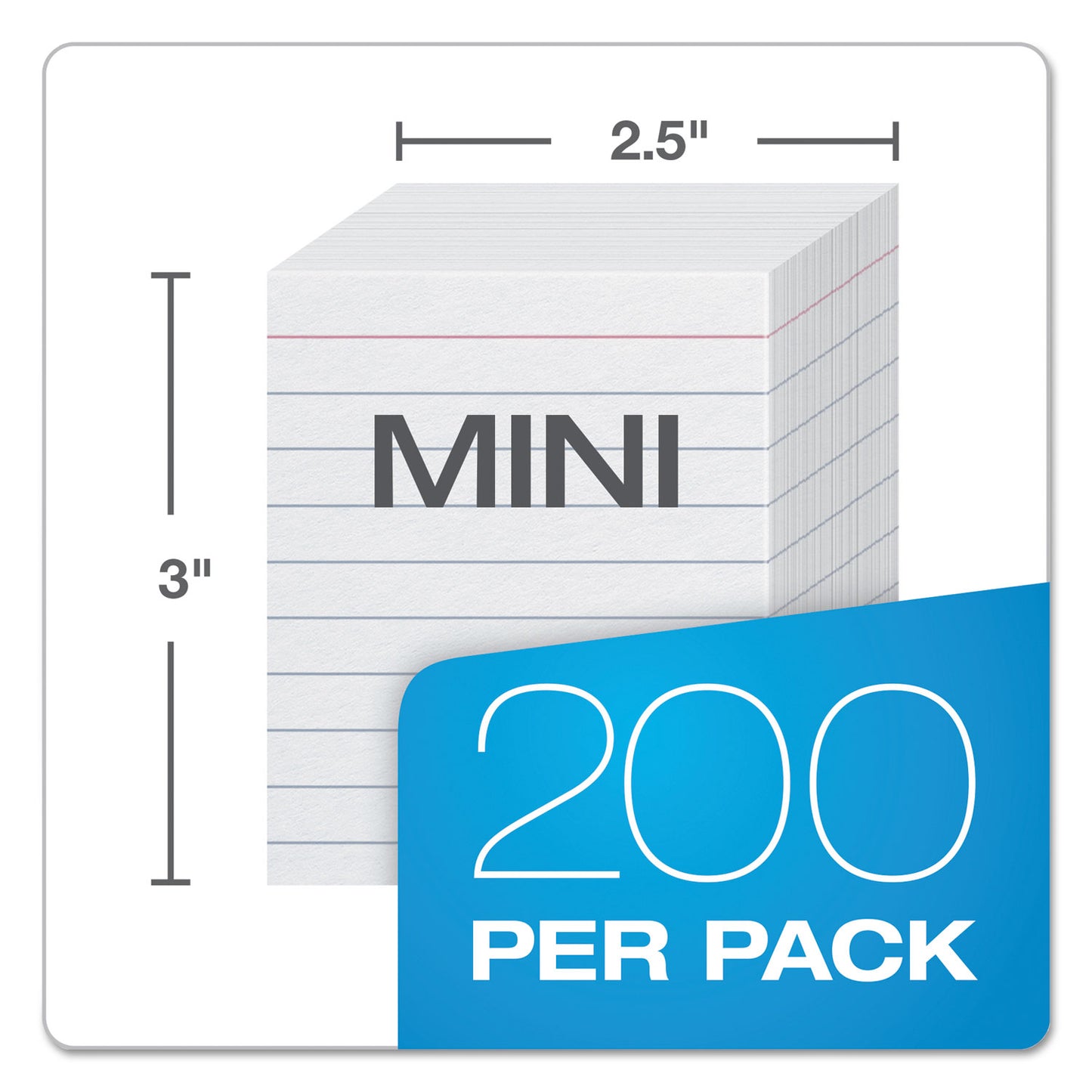 Oxford Ruled Mini Index Cards, 3 x 2.5, White, 200/Pack (10009)