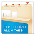 Pendaflex Divide It Up File Folder, 1/2-Cut Tabs: Assorted, Letter Size, 0.75" Expansion, Manila, 24/Pack (10770)