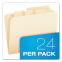 Pendaflex Divide It Up File Folder, 1/2-Cut Tabs: Assorted, Letter Size, 0.75" Expansion, Manila, 24/Pack (10770)