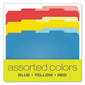 Pendaflex Divide It Up File Folder, 1/2-Cut Tabs: Assorted, Letter Size, 0.75" Expansion, Assorted Colors, 12/Pack (10773)