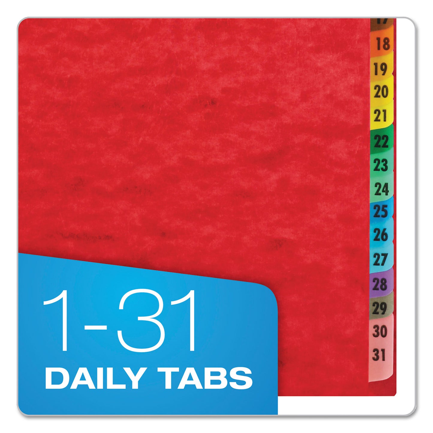 Pendaflex Expanding Desk File, 31 Dividers, Date Index, Letter Size, Red Cover (11014)