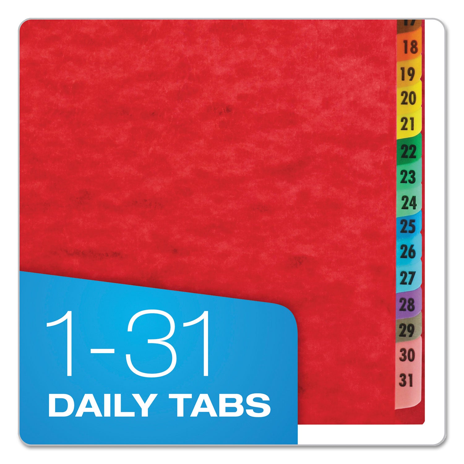 Pendaflex Expanding Desk File, 31 Dividers, Date Index, Letter Size, Red Cover (11014)