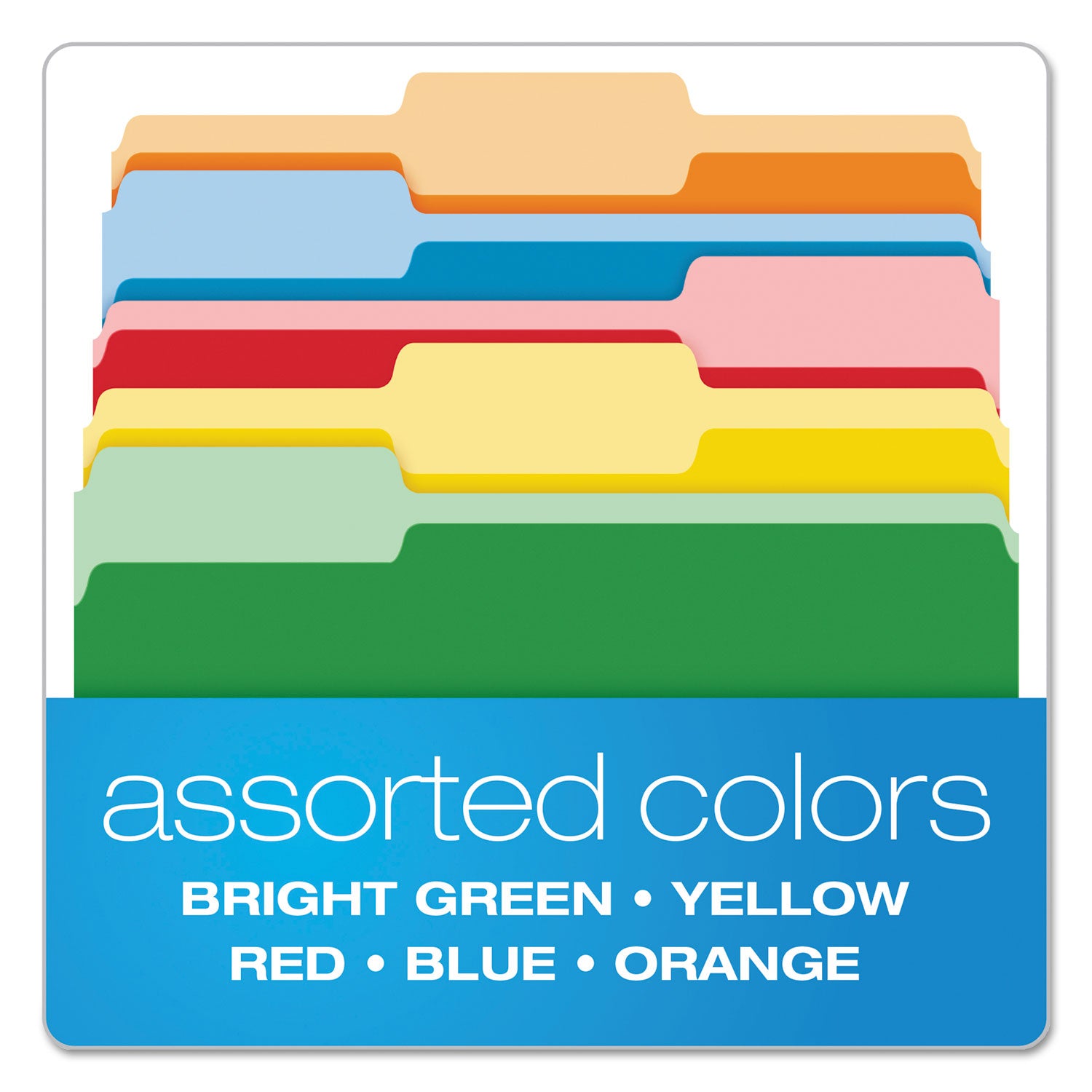 Pendaflex Colored File Folders, 1/3-Cut Tabs: Assorted, Letter Size, Assorted Colors, 100/Box (15213ASST)