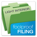 Pendaflex Colored File Folders, 1/3-Cut Tabs: Assorted, Letter Size, Green/Light Green, 100/Box (15213BGR)